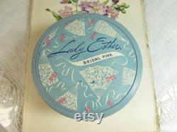 Vintage Lady Esther Bridal Pink Powder Box