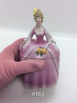 Vintage Lady Powder Bowl Trinket Bowl