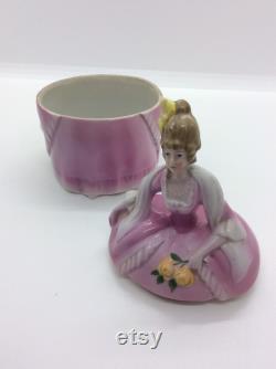 Vintage Lady Powder Bowl Trinket Bowl