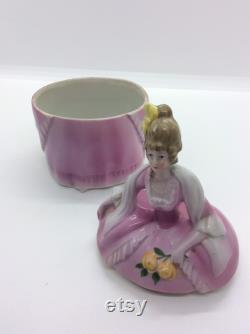 Vintage Lady Powder Bowl Trinket Bowl