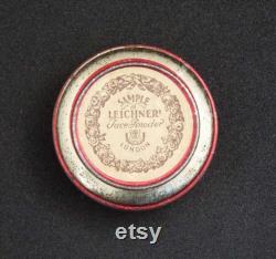 Vintage Leichner Face Powder Sample Tin Theatrical Make-Up Vanity Storage Leichner's Fett Powder 1920's Face Powder Tin Powder Box