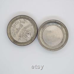 Vintage Leichner Face Powder Sample Tin Theatrical Make-Up Vanity Storage Leichner's Fett Powder 1920's Face Powder Tin Powder Box