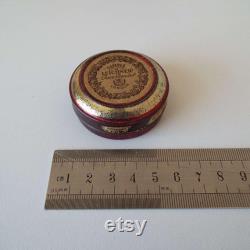 Vintage Leichner Face Powder Sample Tin Theatrical Make-Up Vanity Storage Leichner's Fett Powder 1920's Face Powder Tin Powder Box