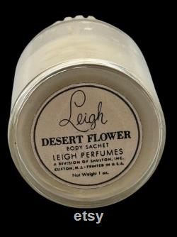Vintage Leigh Shulton Desert Flower Body Sachet Powder Glass Bottle 1 Oz