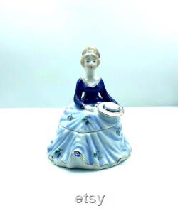 Vintage Limoges China Southern Belle Powder Box