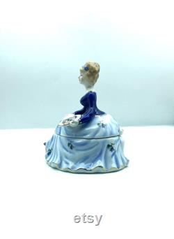 Vintage Limoges China Southern Belle Powder Box