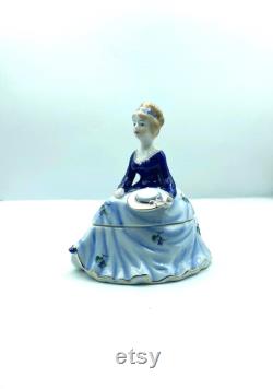 Vintage Limoges China Southern Belle Powder Box