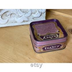 Vintage Luxury Face Powder The American Products Company Square Purple Tin Shabby Chic Vintage Advertising Tin Vintage Beauty Products