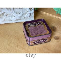 Vintage Luxury Face Powder The American Products Company Square Purple Tin Shabby Chic Vintage Advertising Tin Vintage Beauty Products