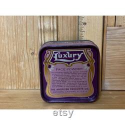 Vintage Luxury Face Powder The American Products Company Square Purple Tin Shabby Chic Vintage Advertising Tin Vintage Beauty Products