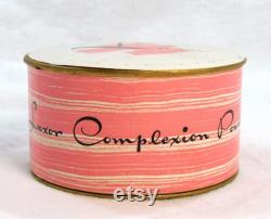 Vintage MCM Luxor Complexion Powder Box Full Unopened Round 3 Across Dresser Vanity Bathroom Decorator Item