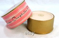Vintage MCM Luxor Complexion Powder Box Full Unopened Round 3 Across Dresser Vanity Bathroom Decorator Item