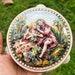 Vintage Made in Italy Italian Capodimonte Pottery Jewelry Trinket Box Powder Jar