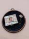 Vintage Marhill Mother Of Pearl Hand Painted Victorian Compact With Matching