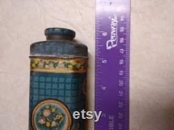 Vintage Marinello 6 powder tin Blue Ameryl COLLECTIBLE vanity display 1920's
