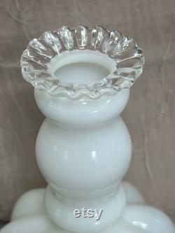 Vintage Melon Shape Fenton Glass Choose From Rose Overlay Puff Box, Large Perfume, Small Perfume, White Large Perfume, Or Small Perfume