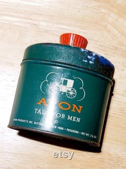 Vintage Men's Avon Talc Tin with Talc Still In It