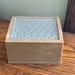 Vintage Merle Norman Cosmetics Powder Box Merle Norman Brown Marble Plastic Powder Box with a Clear Textured Lid Vanity Dresser Box
