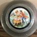 Vintage Metal Face Powder Box for Vanity with Painted Cameo
