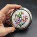 Vintage Metal Trinket Jewelry Box with Hand Decorated Enameled Lid. Lenemalier Powder Box Made in the USSR. Christmas Gift. Collectible.