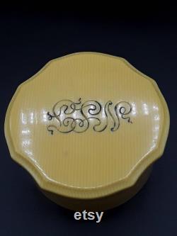 Vintage Monogrammed (NST ) Du Barry Ivory Pyralin Powder or Trinket Box