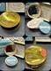 Vintage NIB Rare 1924 Art Deco Norida Powder Floral Golden Compact Box Case 2