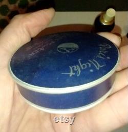 Vintage New PARIS NIGHT Face Powder Box 1930s Art Deco Beauty Collectible French Vanity Boudoir Decor Makeup Cosmetics Full Case UNUSED Gift