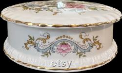 Vintage Paragon Bone China Lidded Trinket Box Kashmir Tree Pattern