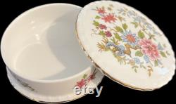 Vintage Paragon Bone China Lidded Trinket Box Kashmir Tree Pattern