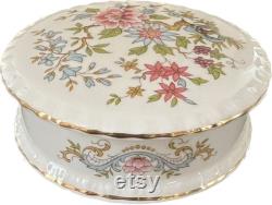 Vintage Paragon Bone China Lidded Trinket Box Kashmir Tree Pattern