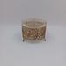 Vintage Pearls and Mink Brass Casket Powder Box 3.25 T x 4.25 R