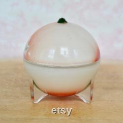 Vintage Perfume Holder Made of a Glass Sphere and Metal Insert Souvenir of New York Reverse Painted