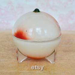 Vintage Perfume Holder Made of a Glass Sphere and Metal Insert Souvenir of New York Reverse Painted