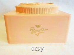 Vintage Pink Art Nouveau Lady and Roses Evyan Powder Box