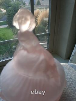 Vintage Pink Frosted Powder Puff Box! Curtsy RARE BEAUTY! REALLY EXCEPTIONAL