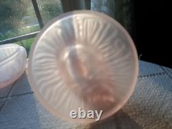 Vintage Pink Frosted Powder Puff Box! Curtsy RARE BEAUTY! REALLY EXCEPTIONAL