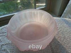 Vintage Pink Frosted Powder Puff Box! Curtsy RARE BEAUTY! REALLY EXCEPTIONAL