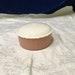 Vintage Pink Glass Powder Box With White Lid 1960 s.