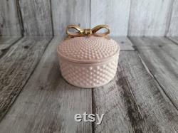 Vintage Pink Hobnail Vanity Jar by Lander Fifth Avenue New York Vintage- FREE SHIPPING