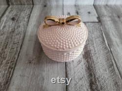 Vintage Pink Hobnail Vanity Jar by Lander Fifth Avenue New York Vintage- FREE SHIPPING