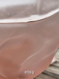 Vintage Pink Satin Frog Powder Dish