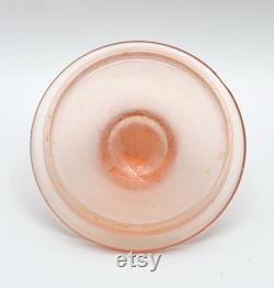Vintage Pink Satin Glass Powder Jar with Lid and Nipple Top Vanity Jar Storage Jar Trinket Jar Bathroom Decor Bathroom Storage