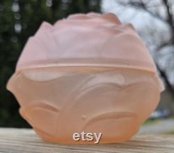 Vintage Pink Satin Rose Powder Box