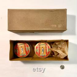 Vintage Pompeia Powder Boxes, Unopened, Art Nouveau, Pair, Ca 1920s.