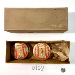 Vintage Pompeia Powder Boxes, Unopened, Art Nouveau, Pair, Ca 1920s.