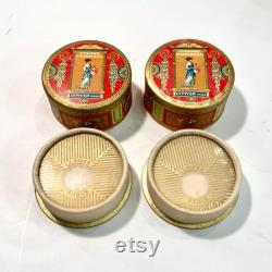 Vintage Pompeia Powder Boxes, Unopened, Art Nouveau, Pair, Ca 1920s.