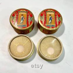 Vintage Pompeia Powder Boxes, Unopened, Art Nouveau, Pair, Ca 1920s.