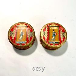 Vintage Pompeia Powder Boxes, Unopened, Art Nouveau, Pair, Ca 1920s.