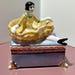 Vintage Porcelain Half Doll Covered Powder Box Jar Made in Japan