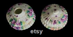 Vintage Porcelain Victorian Hair Receiver and Trinket Powder Jar Set